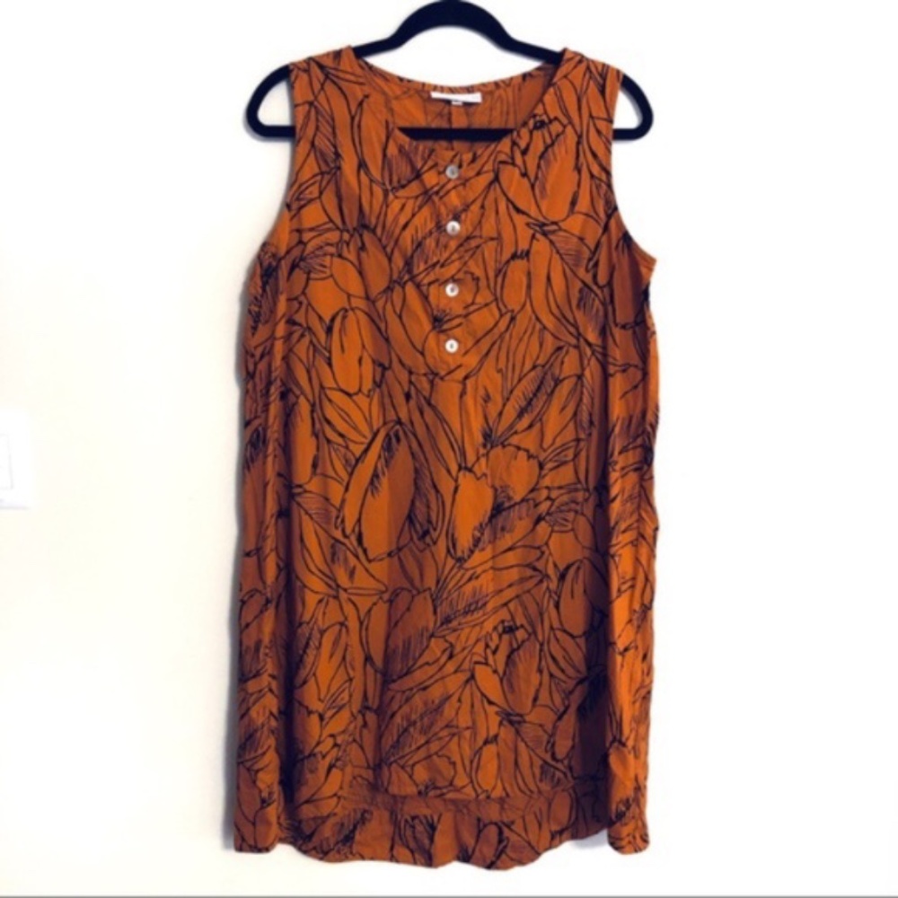 Bryn Walker Orange Sleeveless Tunic Dress